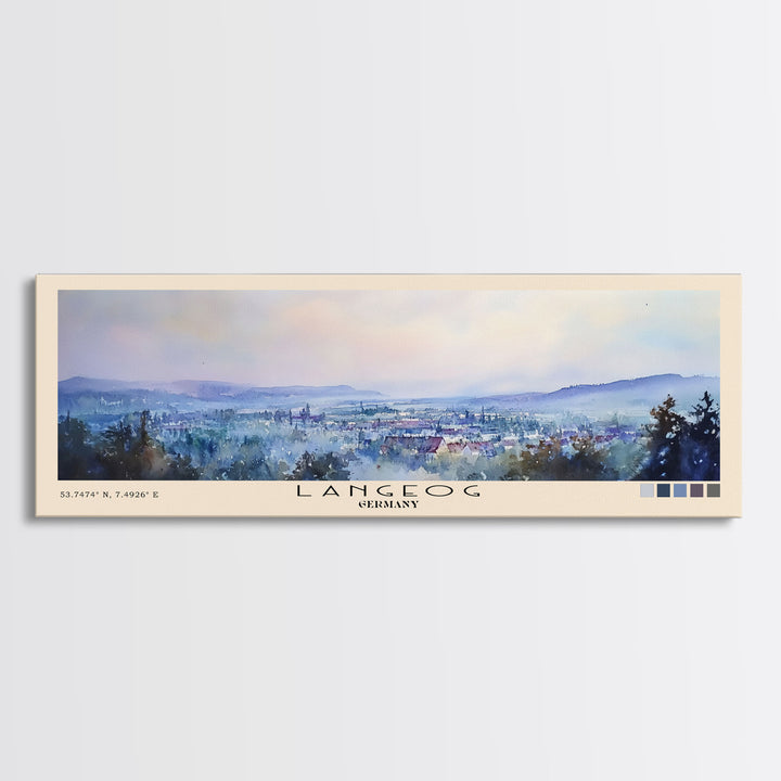 langeog, Germany Watercolor Print, Vacation Gift, Germany Wall Art, Vacation Wall Art, Vacatation Memories, Beach Decor, Beach Or Lakehouse Art