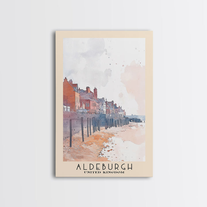 Aldeburgh, United Kingdom Watercolor Print, Vacation Gift, United Kingdom Wall Art, Vacation Wall Art, Vacatation Memories, Beach Decor, Beach Or Lakehouse Art