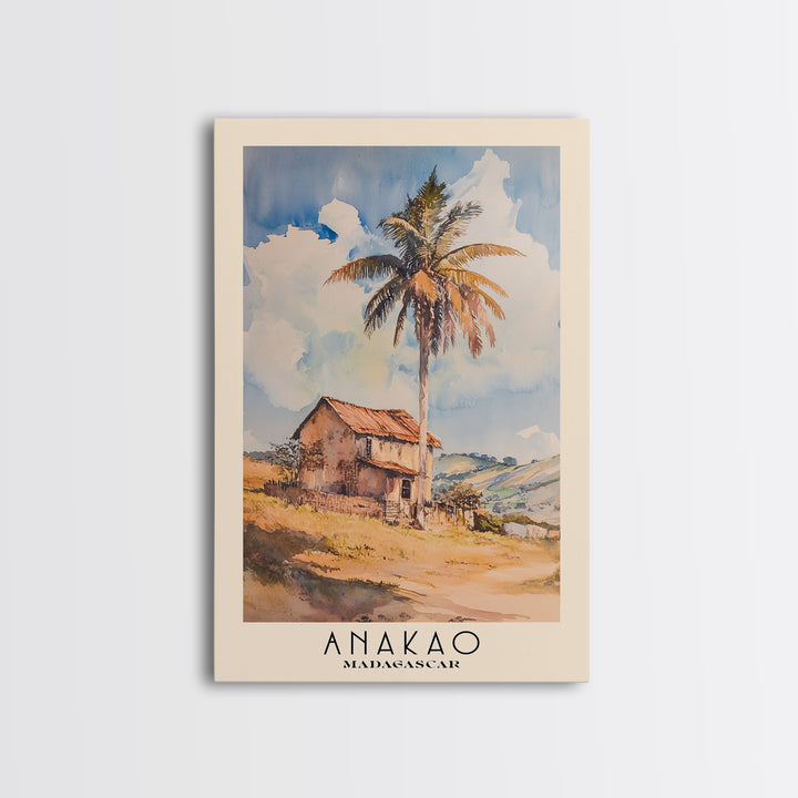 Anakao, Madagascar Watercolor Print, Vacation Gift, Madagascar Wall Art, Vacation Wall Art, Vacatation Memories, Beach Decor, Beach Or Lakehouse Art
