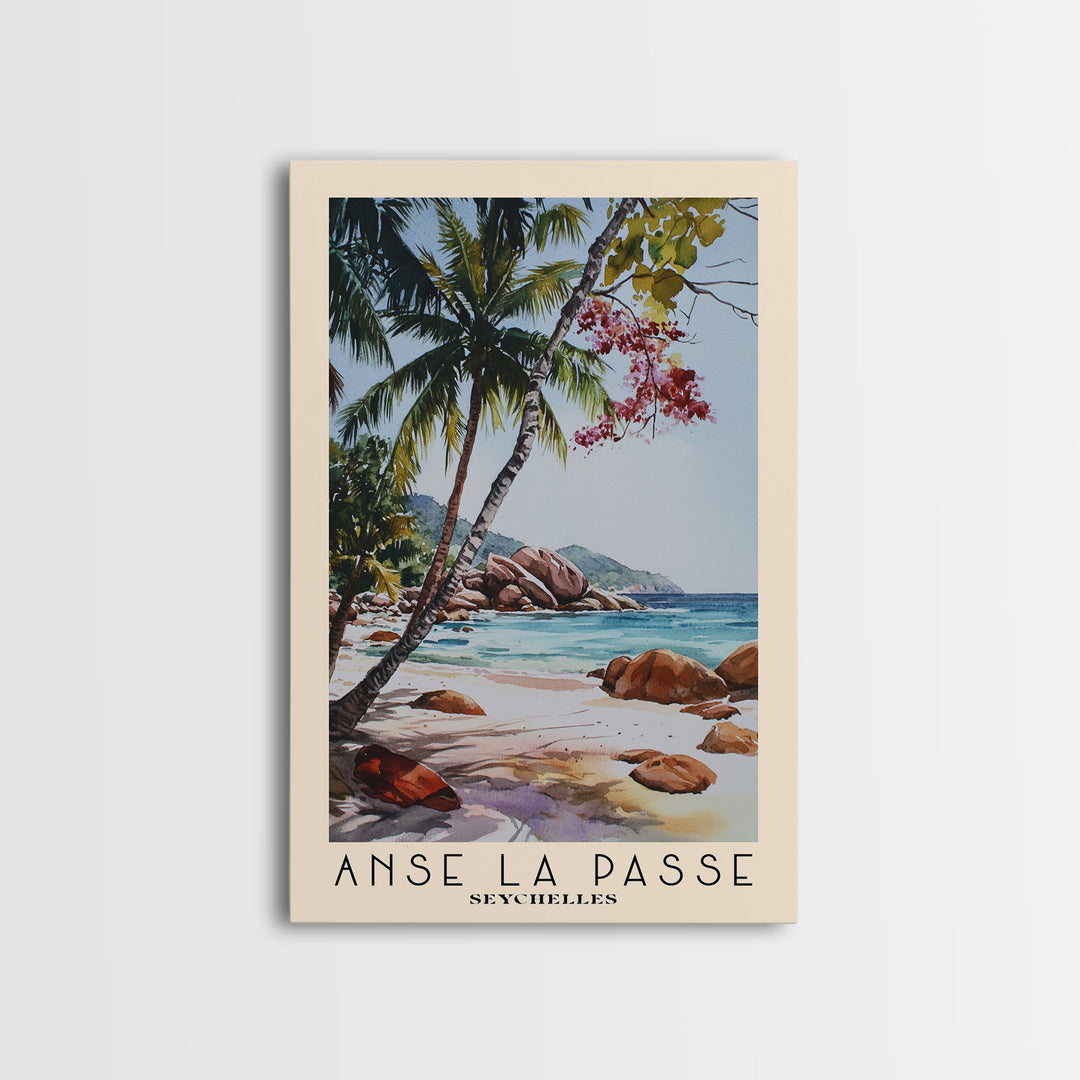 Anse La Passe, Seychelles Watercolor Print, Vacation Gift, Seychelles Wall Art, Beach Painting, Beach Decor, Beach Or Lakehouse Art