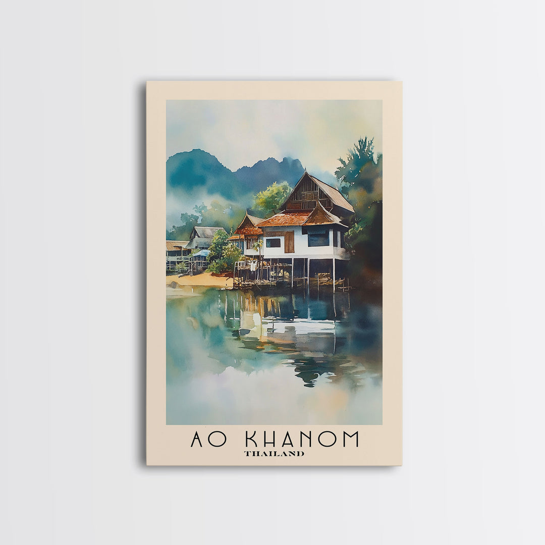 Ao Khanom, Thailand Watercolor Print, Vacation Gift, Thailand Wall Art, Vacation Wall Art, Vacatation Memories, Beach Decor, Beach Or Lakehouse Art