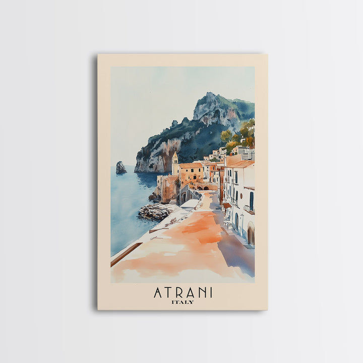 Atrani, Italy Watercolor Beach Print, Vacation Gift, Italy Wall Art, Beach Painting, Beach Decor, Beach Painting