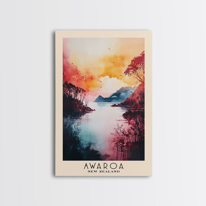 Awaroa, New Zealand Watercolor Print, Vacation Gift, New Zealand Wall Art, Vacation Wall Art, Vacatation Memories, Beach Decor, Beach Or Lakehouse Art