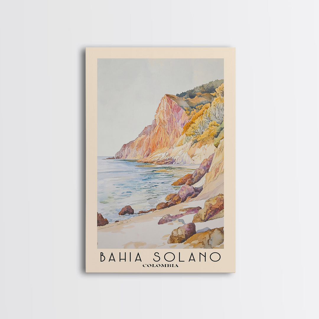 Bahia Solano, Colombia Watercolor Print, Vacation Gift, Colombia Wall Art, Beach Painting, Beach Decor, Beach Or Lakehouse Art
