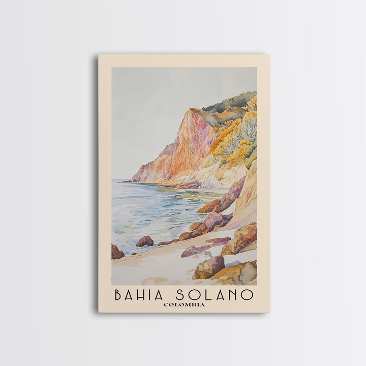 Bahia Solano, Colombia Watercolor Print, Vacation Gift, Colombia Wall Art, Beach Painting, Beach Decor, Beach Or Lakehouse Art
