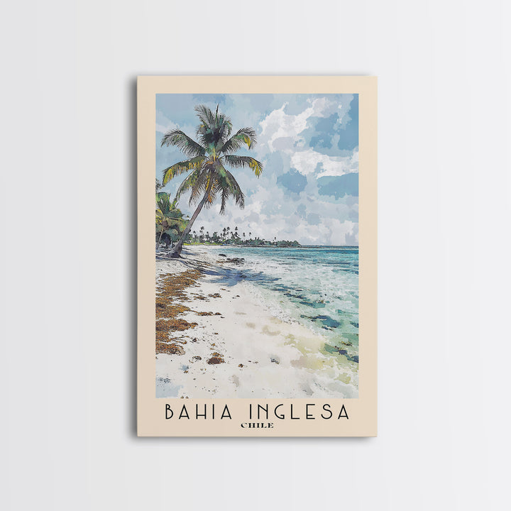 Bahia Inglesa, Chile Watercolor Print, Vacation Gift, Chile Wall Art, Vacation Wall Art, Vacatation Memories, Beach Decor, Beach Or Lakehouse Art