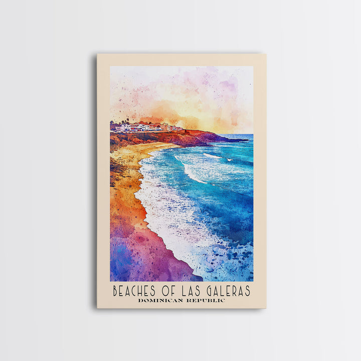 Beaches of Las Galeras, Dominican Republic Watercolor Print, Vacation Gift, Dominican Republic Wall Art, Beach Painting, Beach Decor, Beach Or Lakehouse Art