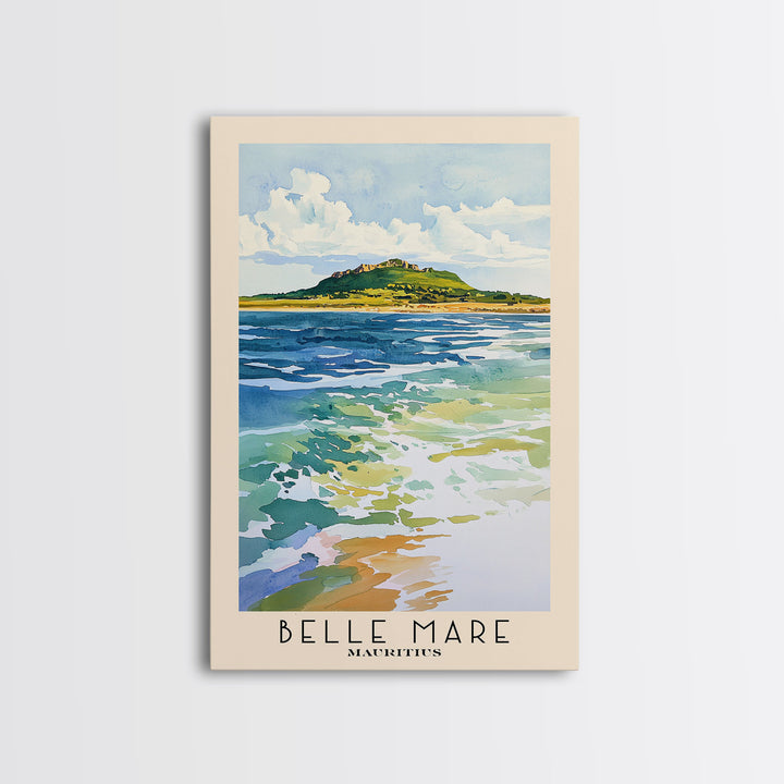 Belle Mare, Mauritius Watercolor Print, Vacation Gift, Mauritius Wall Art, Vacation Wall Art, Vacatation Memories, Beach Decor, Beach Or Lakehouse Art