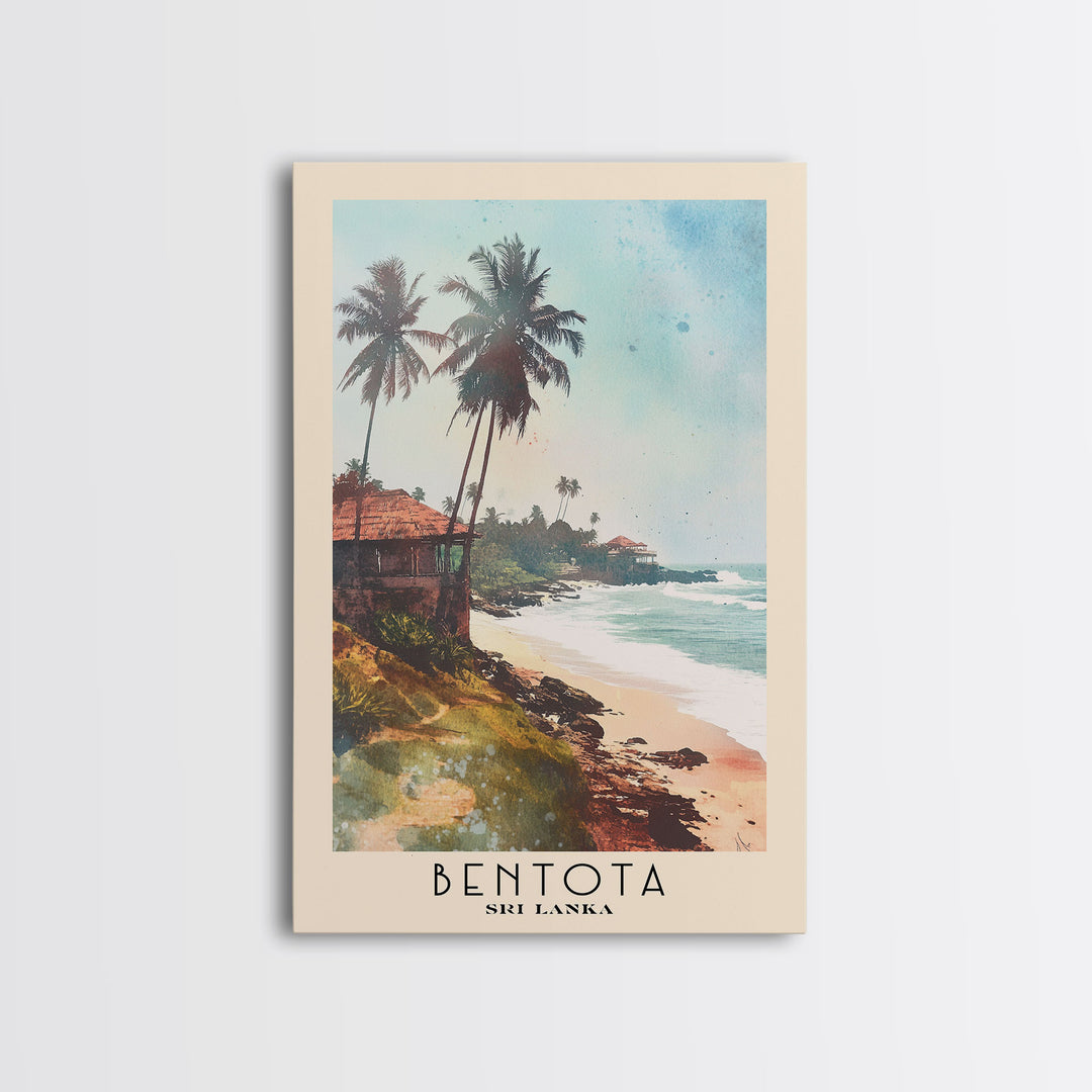 Bentota, Sri Lanka Watercolor Print, Vacation Gift, Sri Lanka Wall Art, Beach Painting, Beach Decor, Beach Or Lakehouse Art
