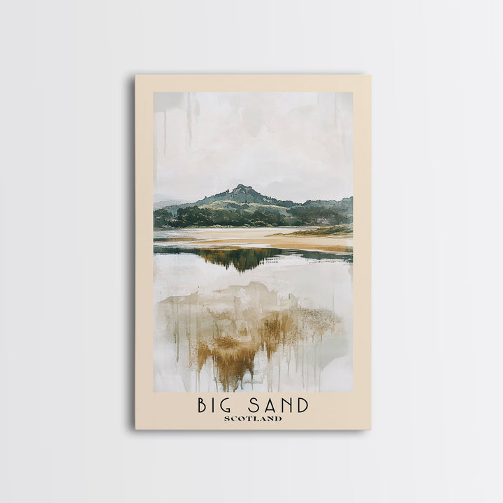Big Sand, Scotland Watercolor Beach Print, Vacation Gift, Scotland Wall Art, Beach Painting, Beach Decor, Beach Painting