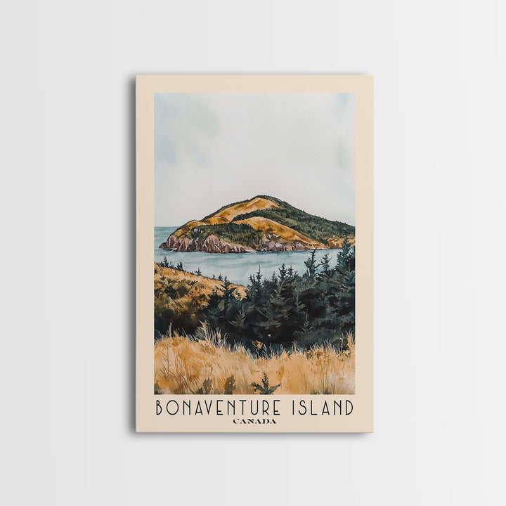 Bonaventure Island, Canada Watercolor Beach Print, Vacation Gift, Canada Wall Art, Beach Painting, Beach Decor, Beach Painting