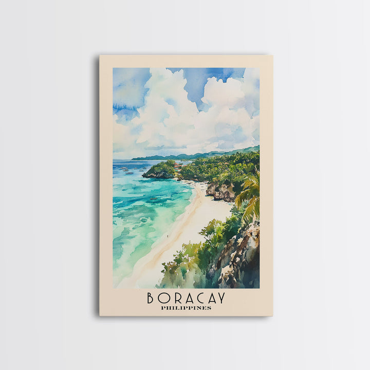 Boracay, Philippines Watercolor Print, Vacation Gift, Philippines Wall Art, Vacation Wall Art, Vacatation Memories, Beach Decor, Beach Or Lakehouse Art