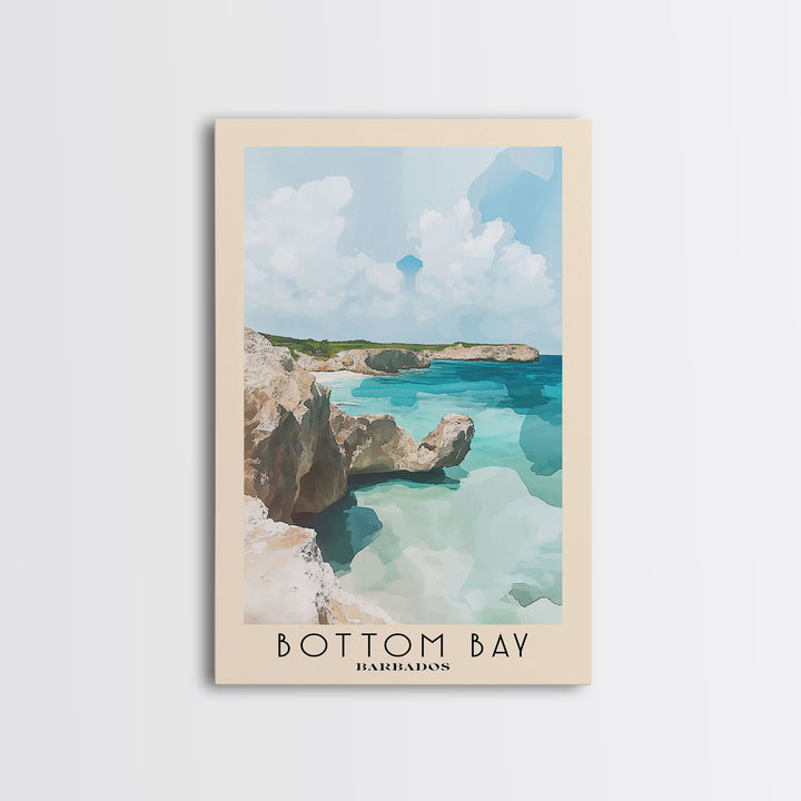 Bottom Bay, Barbados Watercolor Print, Vacation Gift, Barbados Wall Art, Vacation Wall Art, Vacatation Memories, Beach Decor, Beach Or Lakehouse Art