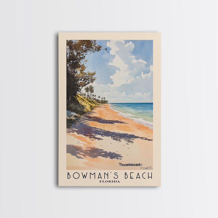 Bowman’s Beach, Florida Watercolor Print, Vacation Gift, Florida Wall Art, Vacation Wall Art, Vacatation Memories, Beach Decor, Beach Or Lakehouse Art