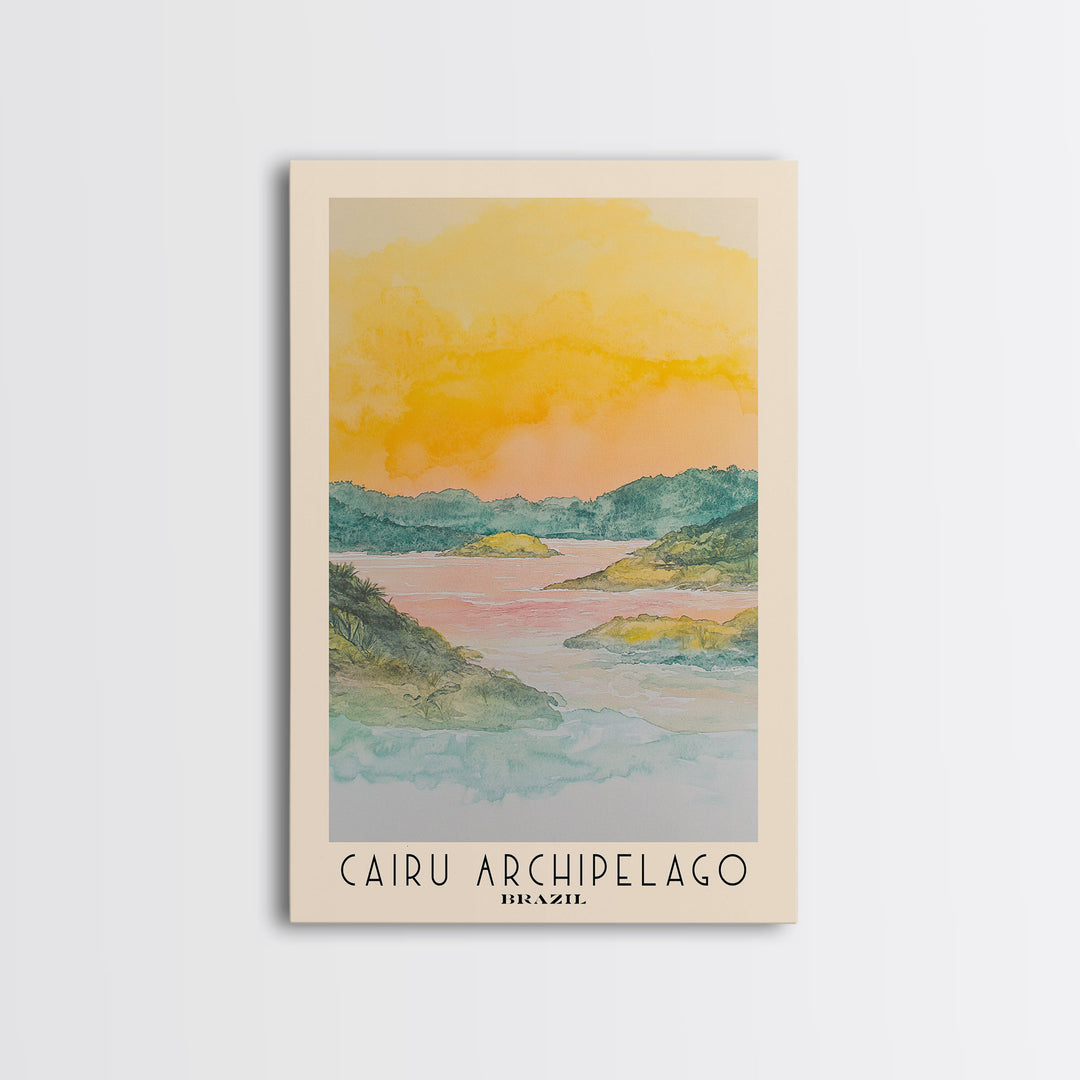Cairu Archipelago, Brazil Watercolor Print, Vacation Gift, Brazil Wall Art, Vacation Wall Art, Vacatation Memories, Beach Decor, Beach Or Lakehouse Art