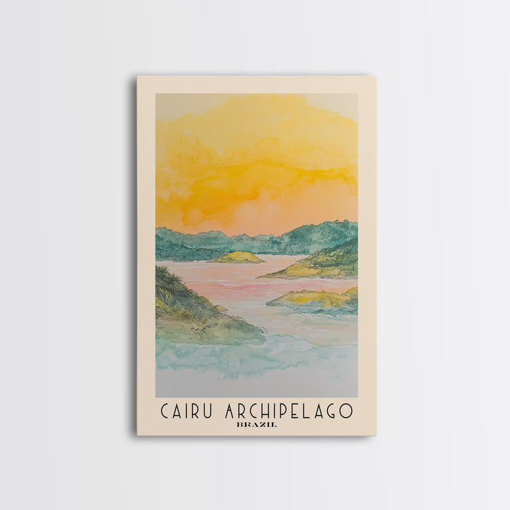 Cairu Archipelago, Brazil Watercolor Print, Vacation Gift, Brazil Wall Art, Vacation Wall Art, Vacatation Memories, Beach Decor, Beach Or Lakehouse Art