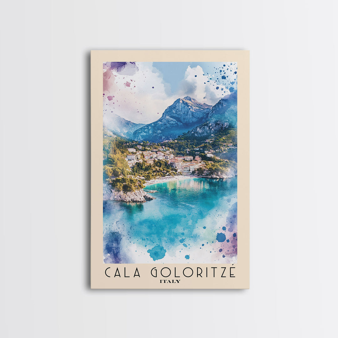 Cala Goloritzé, Italy Watercolor Beach Print, Vacation Gift, Italy Wall Art, Beach Painting, Beach Decor, Beach Painting