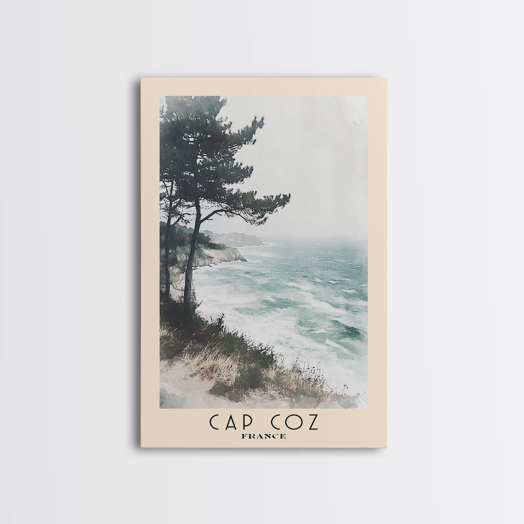 Cap Coz, France Watercolor Print, Vacation Gift, France Wall Art, Vacation Wall Art, Vacatation Memories, Beach Decor, Beach Or Lakehouse Art