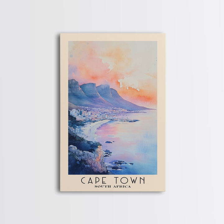 Cape Town, South Africa Watercolor Print, Vacation Gift, South Africa Wall Art, Vacation Wall Art, Vacatation Memories, Beach Decor, Beach Or Lakehouse Art