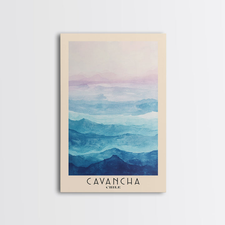 Cavancha, Chile Watercolor Print, Vacation Gift, Chile Wall Art, Vacation Wall Art, Vacatation Memories, Beach Decor, Beach Or Lakehouse Art