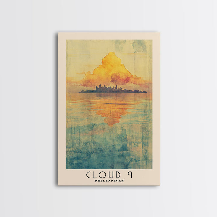 Cloud 9, Philippines Watercolor Print, Vacation Gift, Philippines Wall Art, Beach Painting, Beach Decor, Beach Or Lakehouse Art