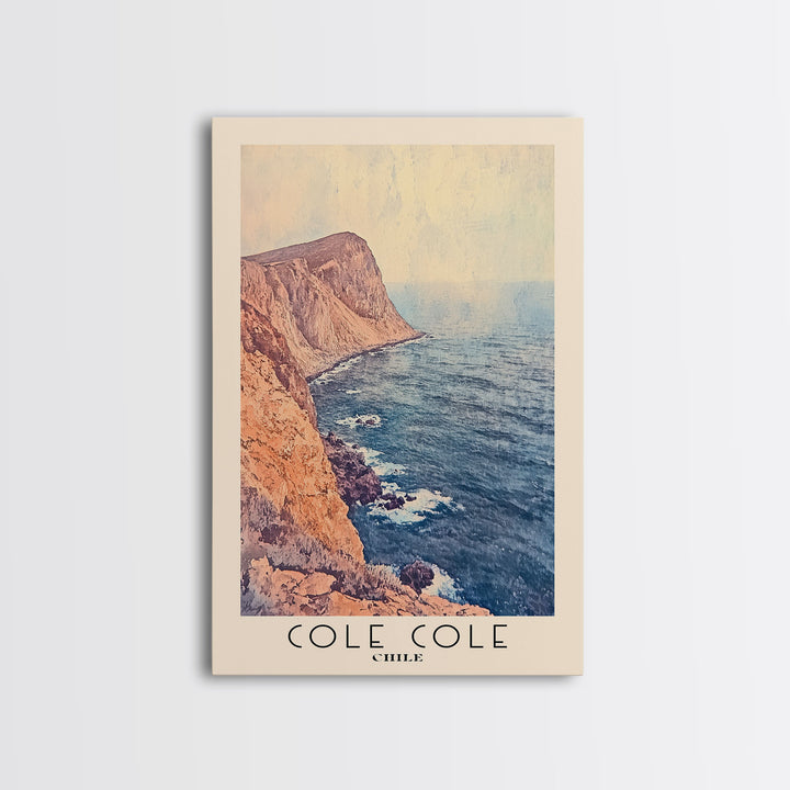 Cole Cole, Chile Watercolor Beach Print, Vacation Gift, Chile Wall Art, Beach Painting, Beach Decor, Beach Painting