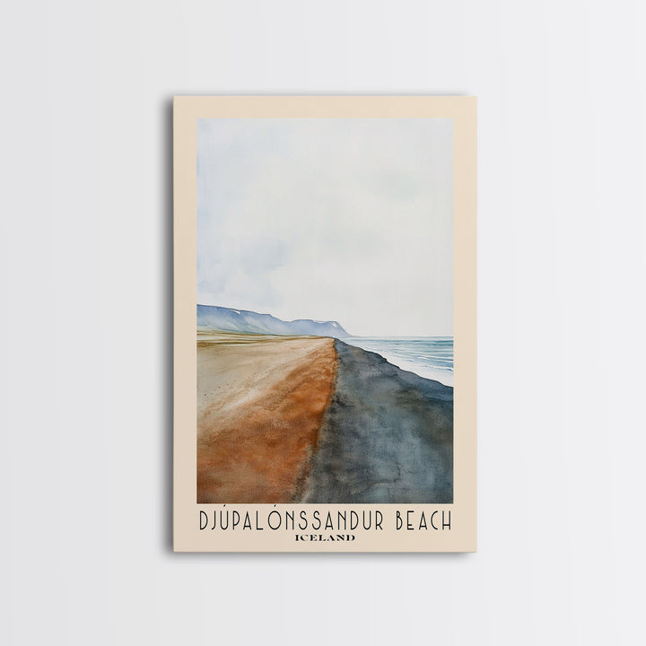 Djúpalónssandur Beach, Iceland Watercolor Print, Vacation Gift, Iceland Wall Art, Beach Painting, Beach Decor, Beach Or Lakehouse Art