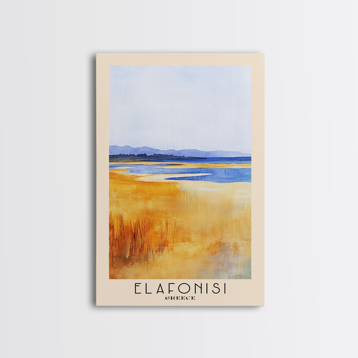 Elafonisi, Greece Watercolor Print, Vacation Gift, Greece Wall Art, Vacation Wall Art, Vacatation Memories, Beach Decor, Beach Or Lakehouse Art