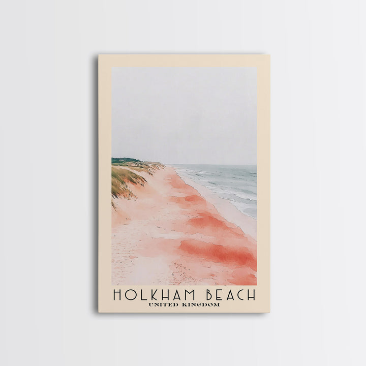 Holkham Beach, United Kingdom Watercolor Beach Print, Vacation Gift, United Kingdom Wall Art, Beach Painting, Beach Decor, Beach Painting