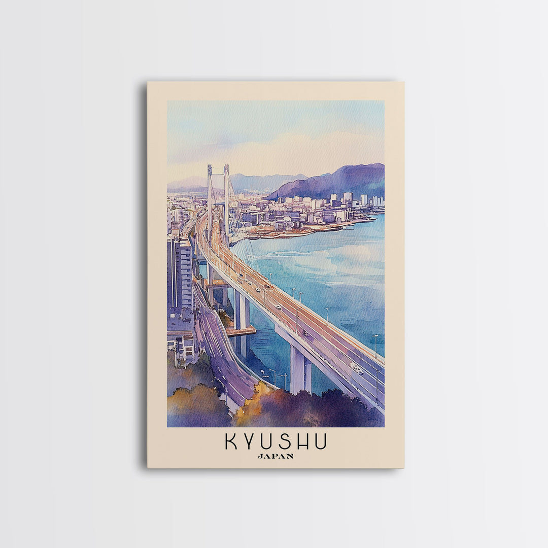 Kyushu, Japan Watercolor Print, Vacation Gift, Japan Wall Art, Vacation Wall Art, Vacatation Memories, Beach Decor, Beach Or Lakehouse Art