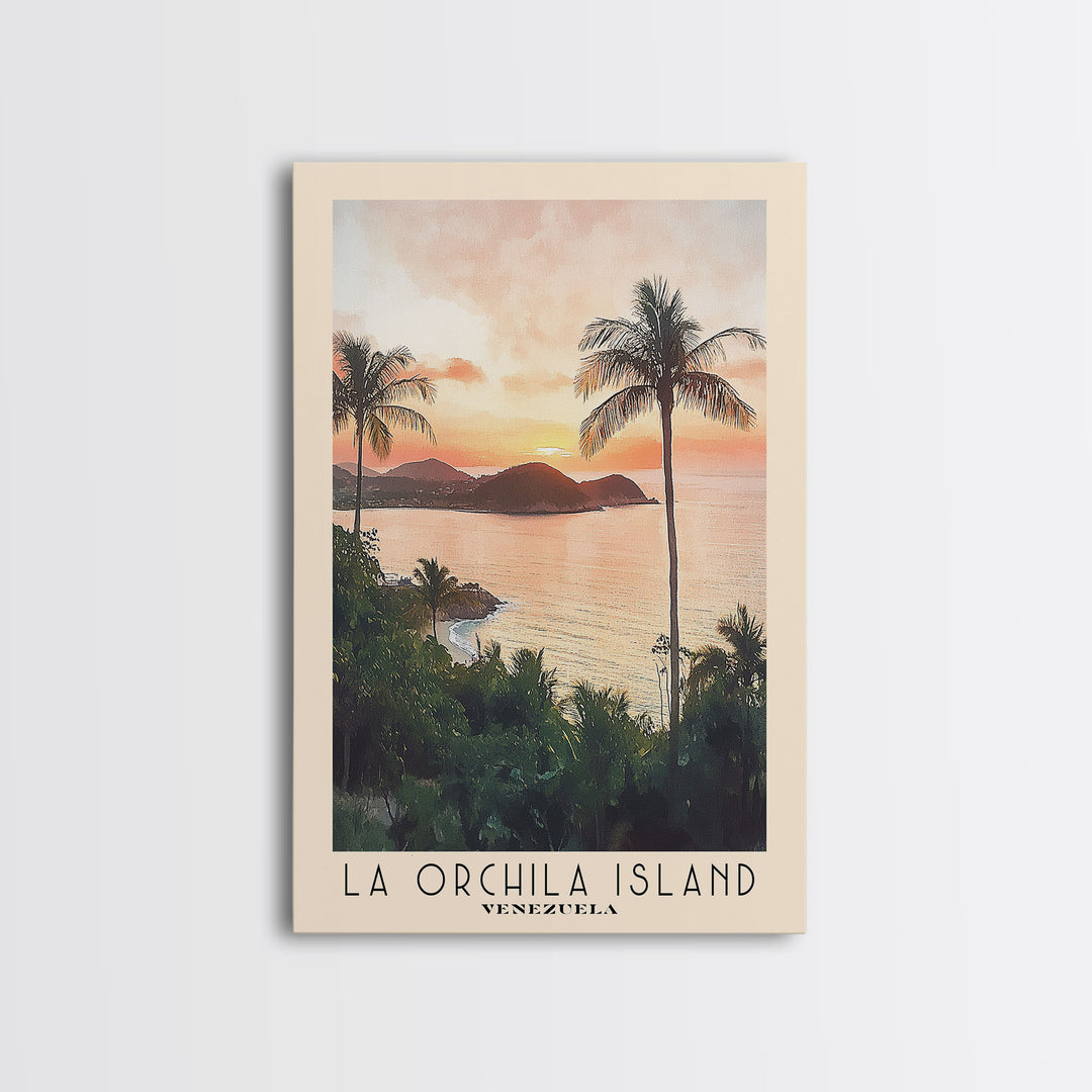 La Orchila Island, Venezuela Watercolor Beach Print, Vacation Gift, Venezuela Wall Art, Beach Painting, Beach Decor, Beach Painting