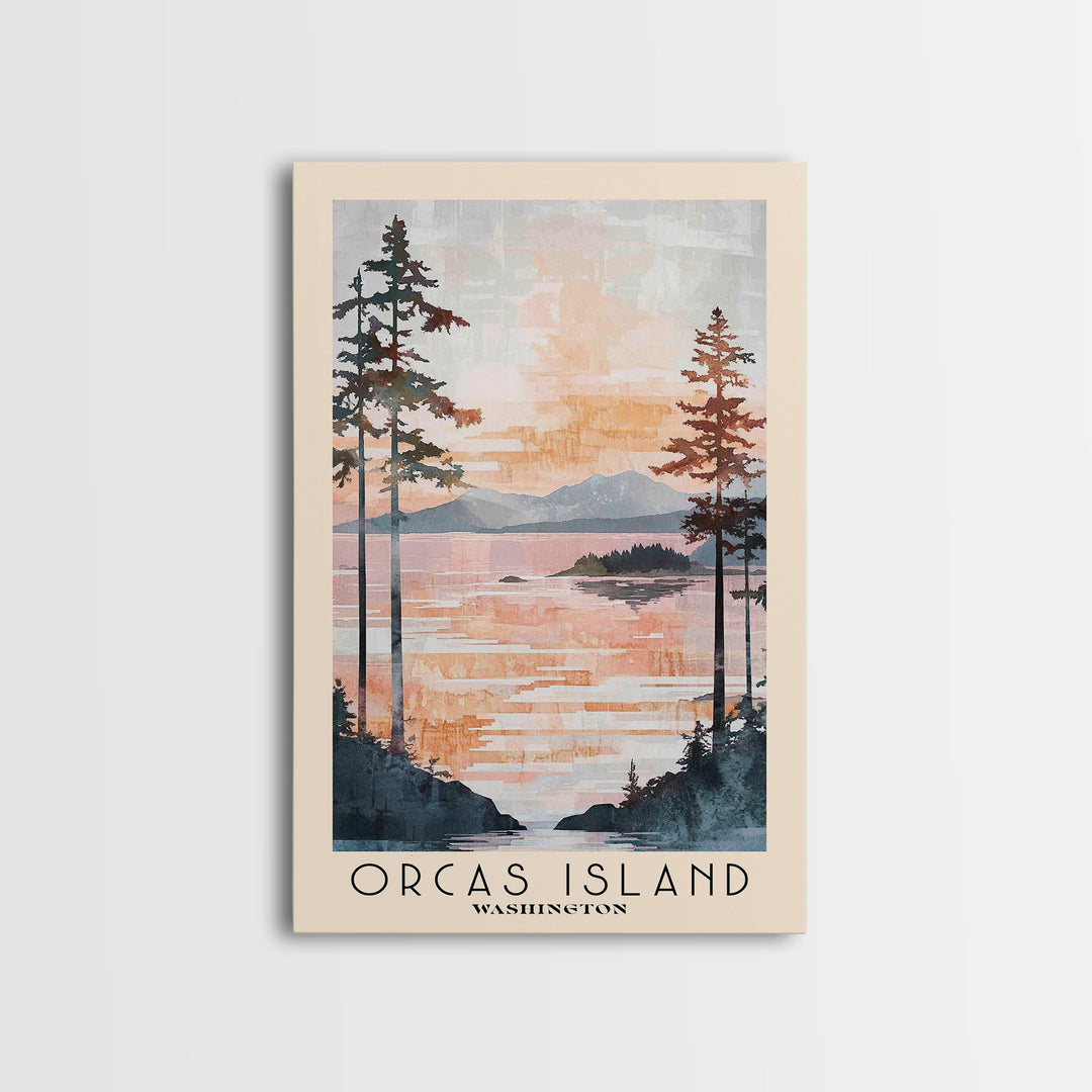 Orcas Island, Washington Watercolor Print, Vacation Gift, Washington Wall Art, Beach Painting, Beach Decor, Beach Or Lakehouse Art