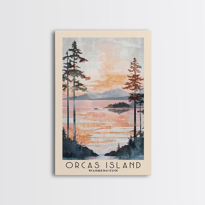 Orcas Island, Washington Watercolor Print, Vacation Gift, Washington Wall Art, Beach Painting, Beach Decor, Beach Or Lakehouse Art