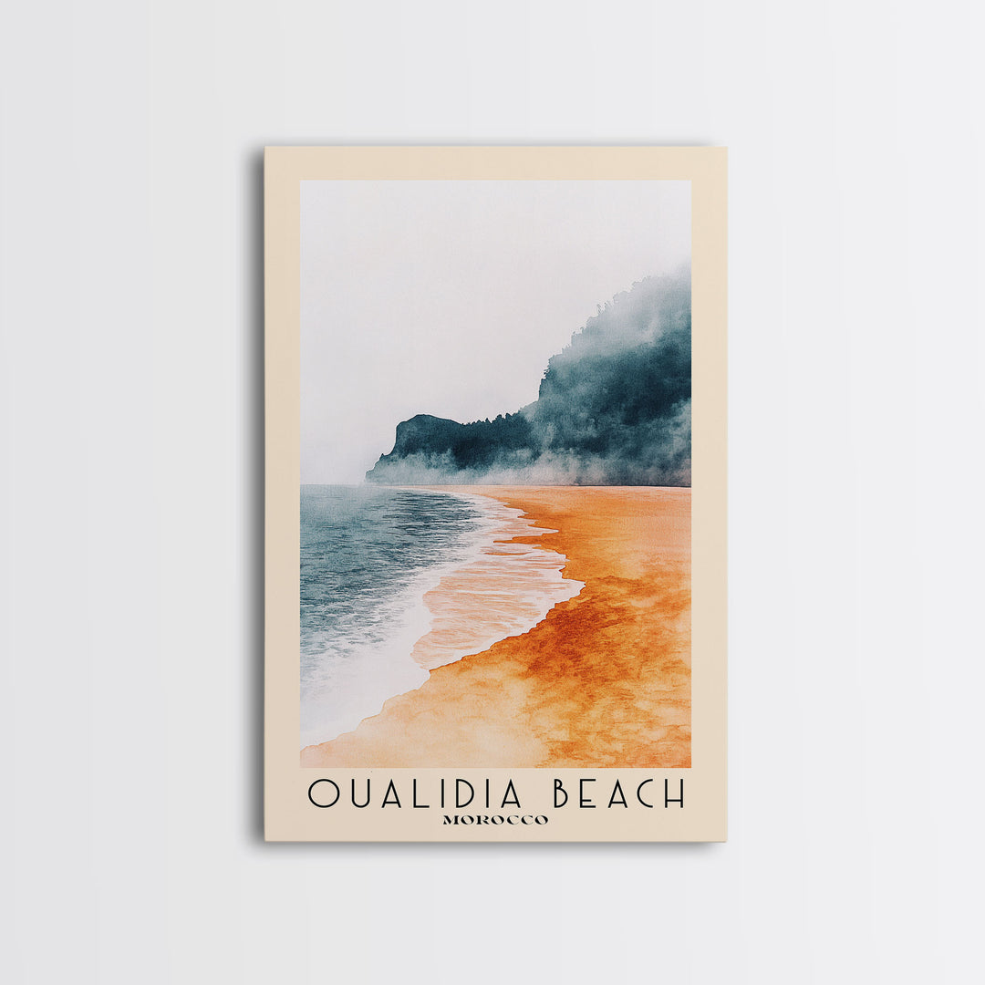 Oualidia Beach, Morocco Watercolor Print, Vacation Gift, Morocco Wall Art, Beach Painting, Beach Decor, Beach Or Lakehouse Art
