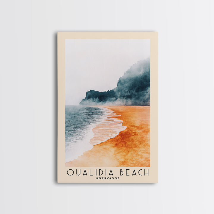 Oualidia Beach, Morocco Watercolor Print, Vacation Gift, Morocco Wall Art, Beach Painting, Beach Decor, Beach Or Lakehouse Art
