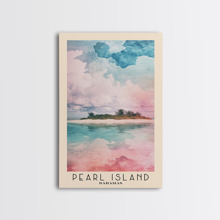 Pearl Island, Bahamas Watercolor Print, Vacation Gift, Bahamas Wall Art, Vacation Wall Art, Vacatation Memories, Beach Decor, Beach Or Lakehouse Art