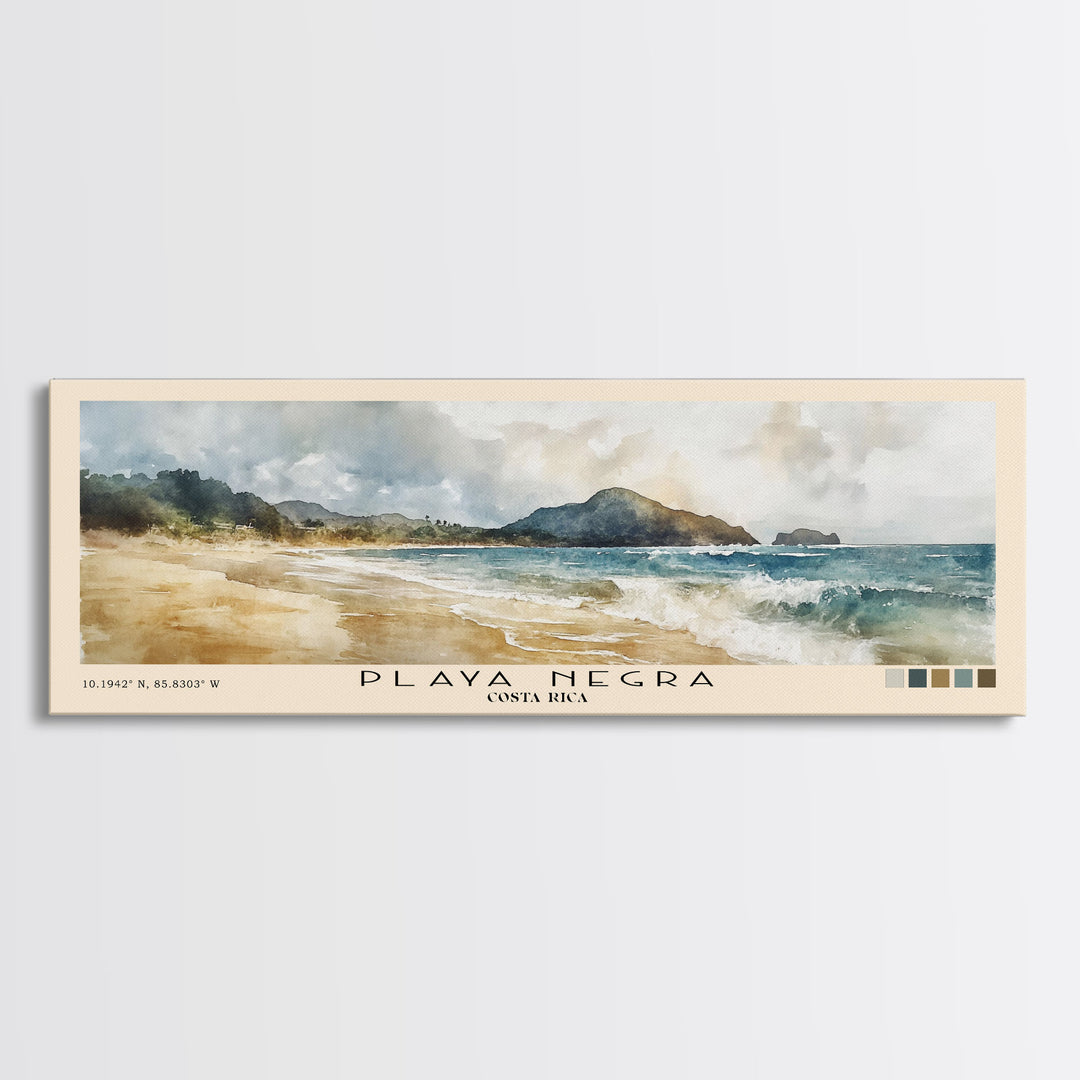Playa Negra, Costa Rica Watercolor Print, Vacation Gift, Costa Rica Wall Art, Vacation Wall Art, Vacatation Memories, Beach Decor, Beach Or Lakehouse Art