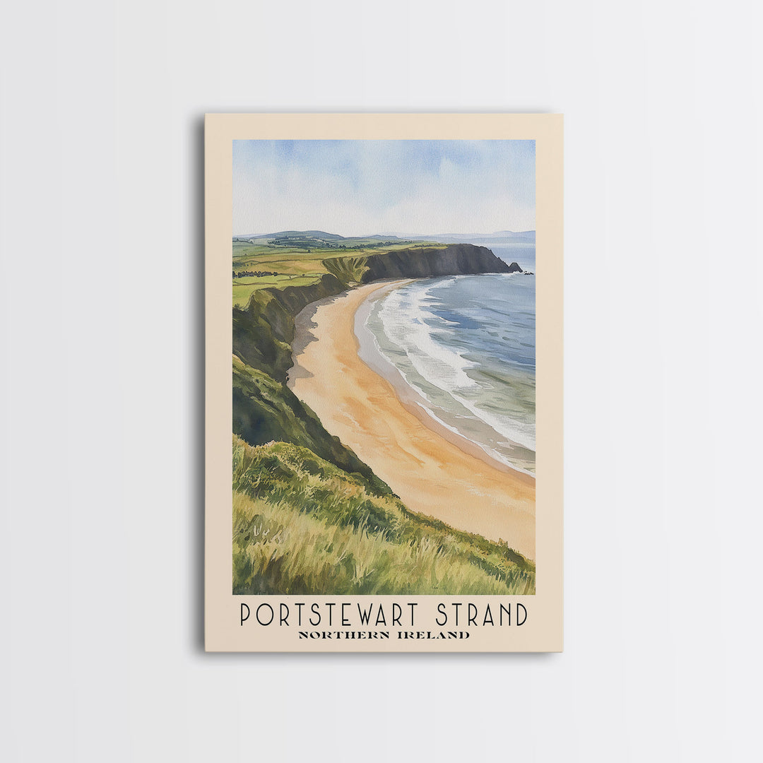 Portstewart Strand, Northern Ireland Watercolor Beach Print, Vacation Gift, Northern Ireland Wall Art, Beach Painting, Beach Decor, Beach Painting