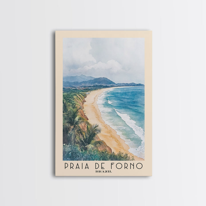 Praia de Forno, Brazil Watercolor Print, Vacation Gift, Brazil Wall Art, Vacation Wall Art, Vacatation Memories, Beach Decor, Beach Or Lakehouse Art
