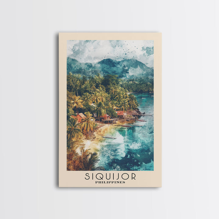 Siquijor, Philippines Watercolor Beach Print, Vacation Gift, Philippines Wall Art, Beach Painting, Beach Decor, Beach Painting