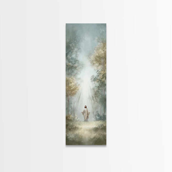Light Of Mercy – Framed Canvas Print – Tall Narrow Wall Art – Christian Wall Art – Jesus Painting – Christian Art Canvas
