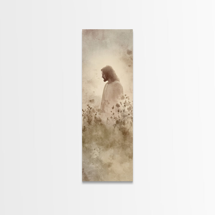 Quiet Redeemer – Framed Canvas Print – Skinny Art – Christian Art Canvas – Jesus Painting – Christian Wall Art – Christian Gift
