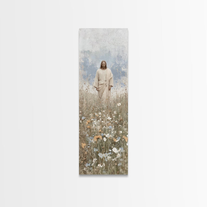 Walking In Hope – Framed Canvas Print – Skinny Art – Christian Art Canvas – Jesus Painting – Christian Wall Art – Christian Gift Ideas