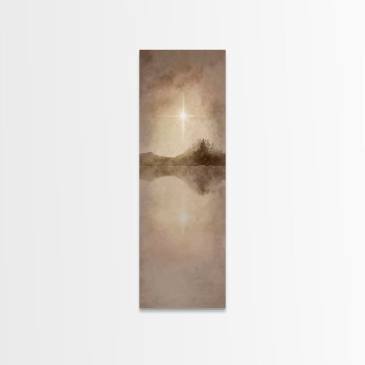 Radiant Promise - Framed Canvas Print - Narrow Art - Christian Art - Christian Art Canvas - Christian Christmas Art - Christmas Wall Art