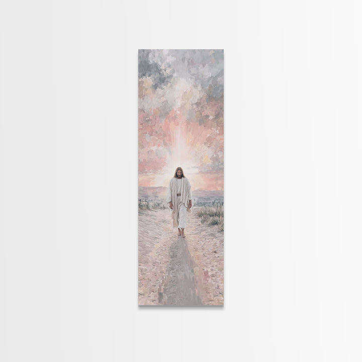 Radiant Walk – Framed Canvas Print – Skinny Art – Christian Wall Art – Christian Art Canvas – Jesus Painting – Christian Gift Ideas
