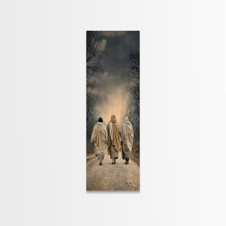 Pilgrims Of Grace – Framed Canvas Print – Tall Skinny Art Print – Christian Wall Art – Christian Art Canvas – Jesus Painting – Christian De