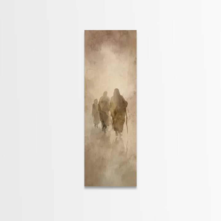 Footsteps Of Mercy – Framed Canvas Print – Skinny Art – Christian Art Canvas – Christian Wall Art – Jesus Painting – Christian Gift Ideas