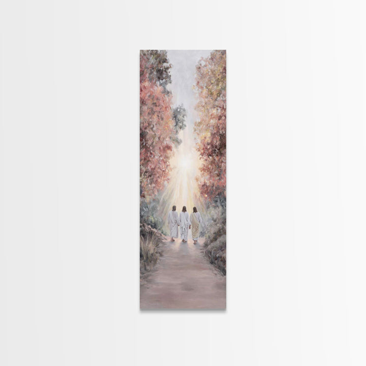 Light Of The Way – Framed Canvas Print – Christian Wall Art – Christian Painting – Christian Art Canvas – Tall Skinny Art Print – Christmas