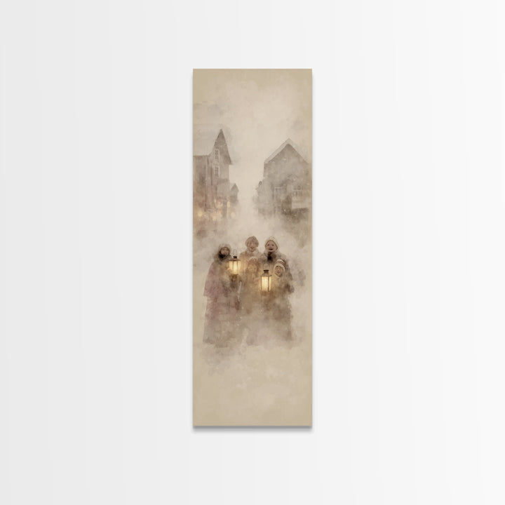 Guiding Winter Light – Framed Canvas Print – Christian Art Canvas – Christmas Wall Art – Modern Christian Art – Narrow Art – Christian Chri