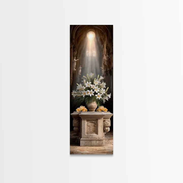 City of Light - Framed Canvas Print - Tall Narrow Wall Art - Christian Art Canvas - Christian Art - Christmas Art - Christian Christmas Art